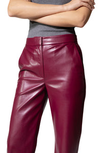 WANNA BE LEATHER TROUSERS DARK CHERRY