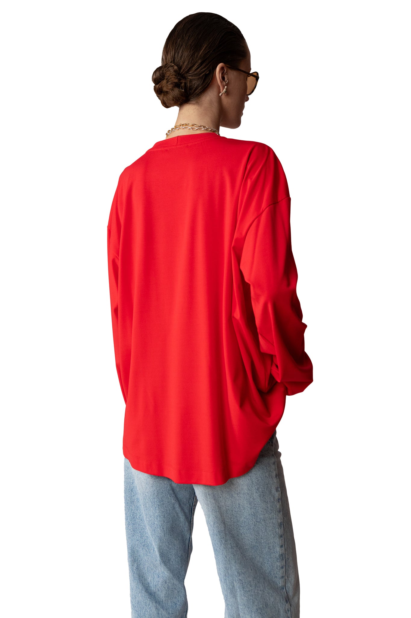 EFFORTLESS LONG - SLEEVE SHIRT RED